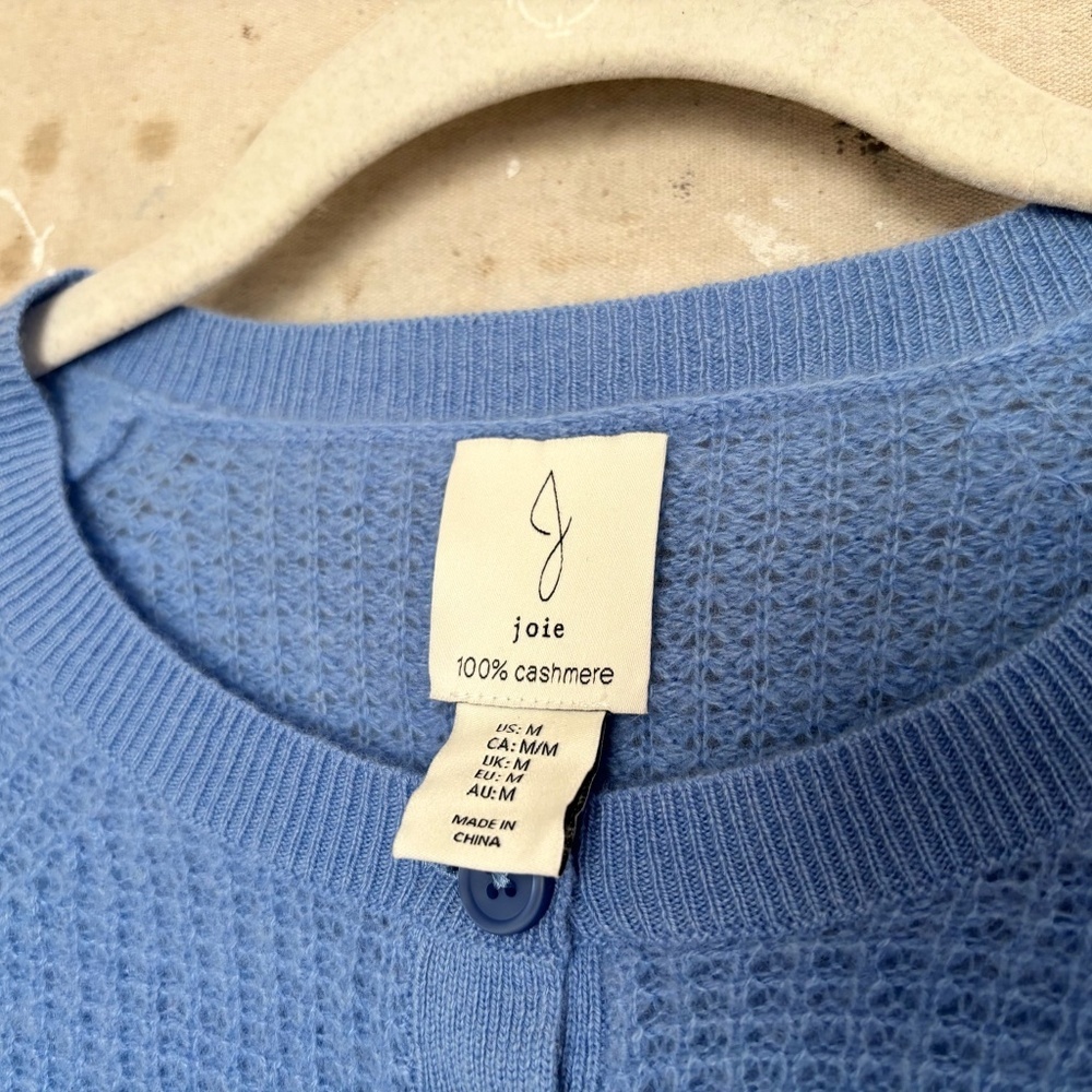 Joie 100% Cashmere Short Sleeve Henley Sweater - Picture 2 of 3